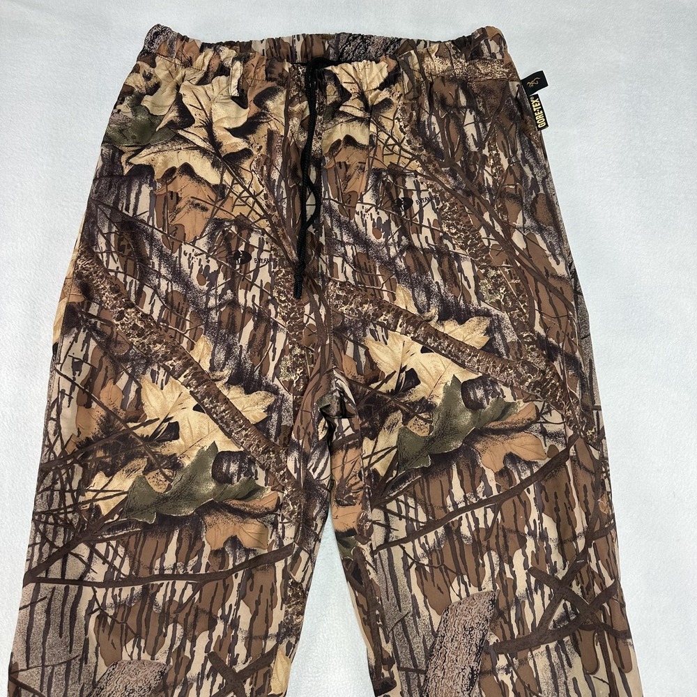 Browning‎ Pants Mens Medium Brown GORE-TEX Camo Waterproof Rain Hunting Outdoor